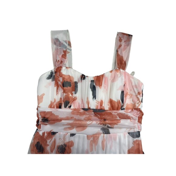 Maurices Floral Dress Women’s S Small White Empire Waist Pleated Knee Length NWT - Picture 3 of 13